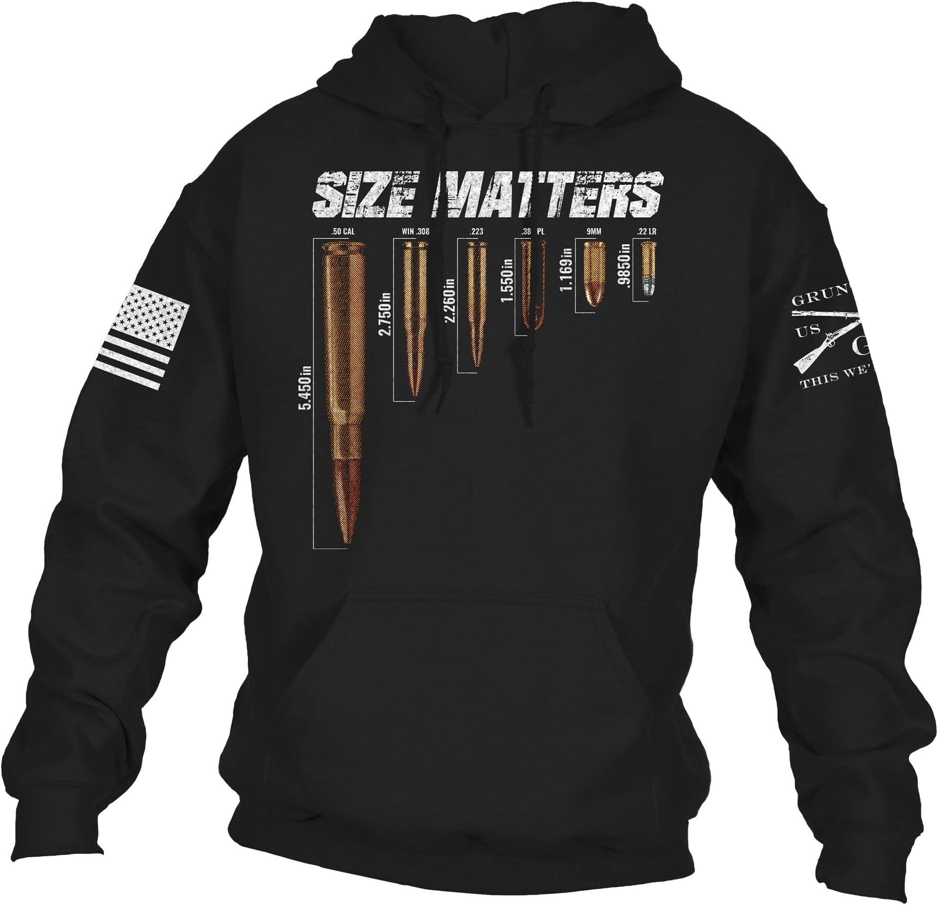 Size Matters - Men's Hoodie Black