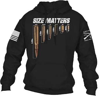 Grunt Style Size Matters - Mens Hoodie Black