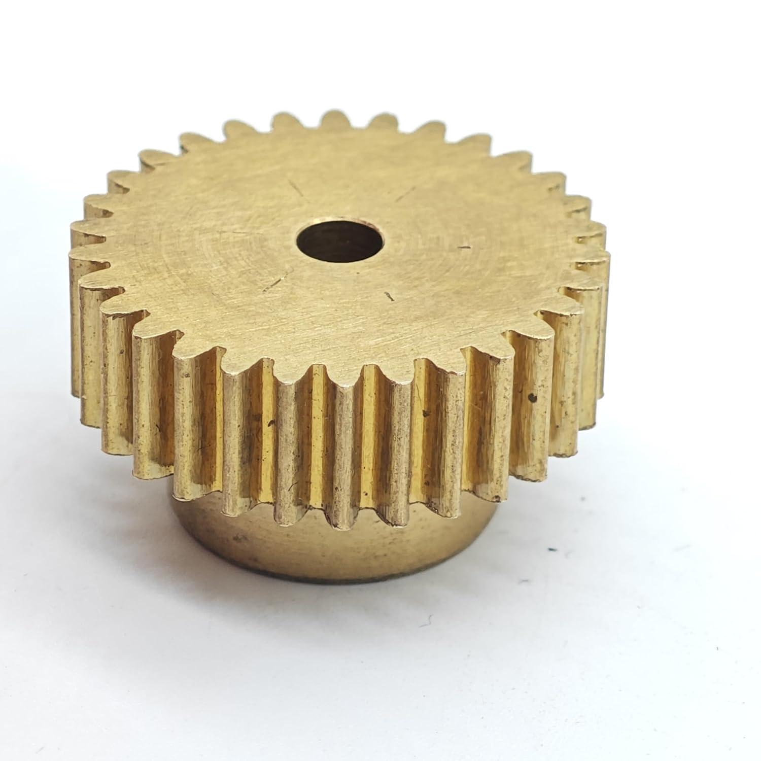 88 Teeth Copper Spur Gear 0.6 Module Straight Teeth Gear with Step 54mm Diameter 0.6M 88T Cylindrical Pinion Mechanical(10mm bore)