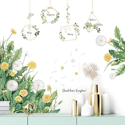 Adhesivo de pared de hojas verdes para colgar en la pared calcomanías de pared de hojas de eucalipto de acuarela calcomanías de pared extraíbles