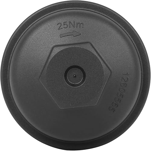 Miniatura 7 de X AUTOHAUX Tapa de filtro de aceite negra 12605565 Reemplazo para Buick para Chevrolet para GMC