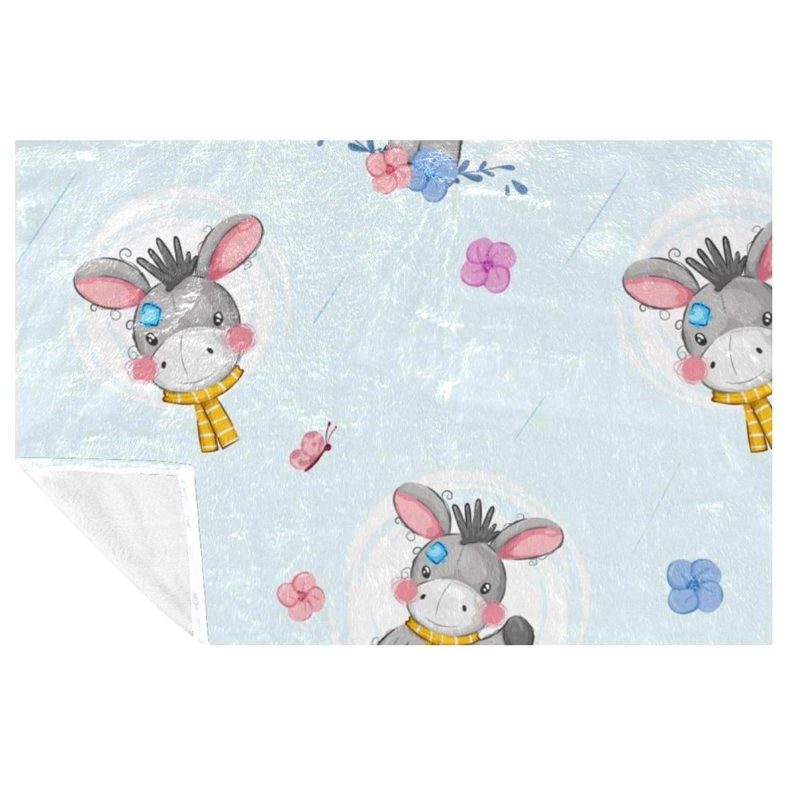 Couverture en peluche chaude et douce 150x100 cm pour lit canapé pique-nique