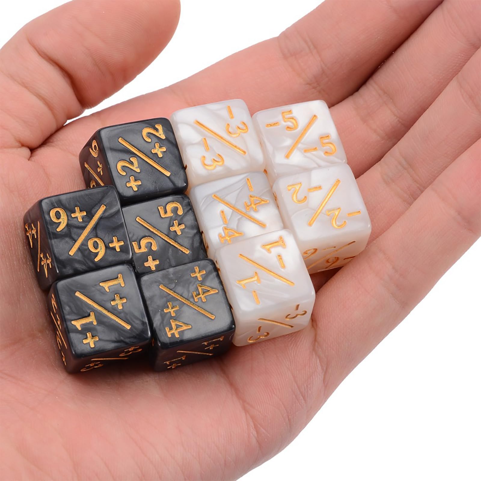 D6 Dice Counter Set,24 Pcs Dice Counter Sign 16mm Loyalty Cube Token Positive and Negative Multi-Faceted Number Game for Party Table Games KTV Bars - Image 3