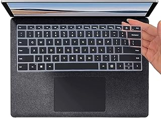 Keyboard Cover for Microsoft Surface Laptop 5/Laptop 4 13.5" 15",Surface Book 3 13.5" 15", Surface Laptop 3 13.5" 15", Surface Laptop Studio - 14.4" Surface Laptop Keyboard Protector -Black