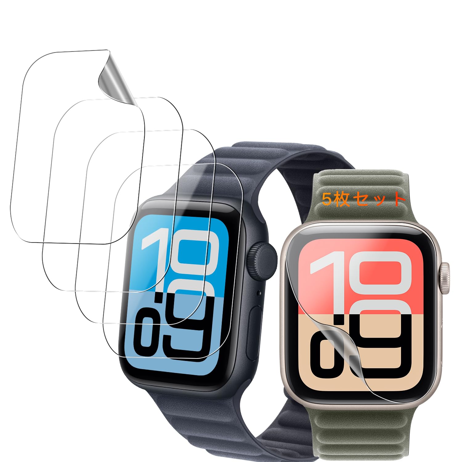 Amazon.co.jp: 【5枚セット】用 Apple Watch series SE 3 40mm 保護