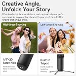 Hohem iSteady V3 Ultra Stabilisateur Gimbal pour iPhone Gimbal avec AI Traçage de la lumière bi-fill intégrée à la tige extensible & Tripod, Télécommande amovible, Stabilisateur pour enregistrement vidéo (Noir)