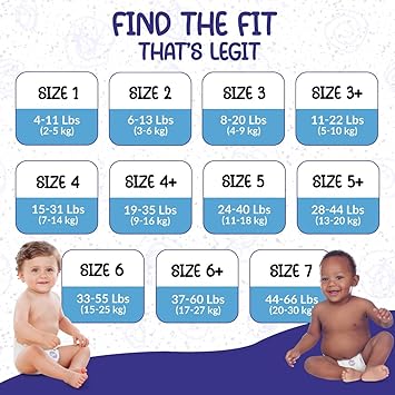 SOHO|Sleepy Natural Baby Diapers, Made from Organic Cotton and Bamboo Extract, Ultimate Comfort and Dryness, Disposable Diapers (Size 1 | 40 Count | Child Weight 4-11 lbs)