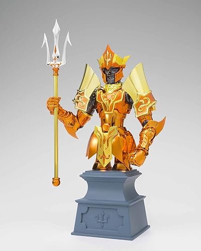 Miniatura 5 de Saint Cloth Myth EX Saint Seiya Emperor Poseidon Imperial Sloan Set de aproximadamente 7.087in ABS y PVC y figura móvil pintada a presión (Poseidon