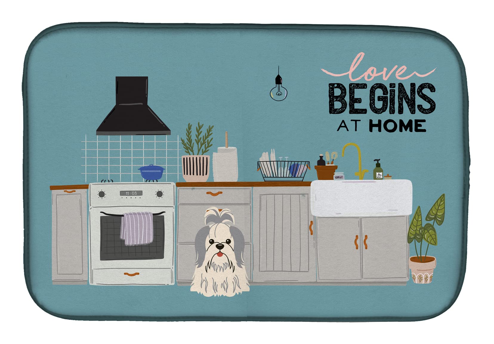 Tapis de séchage en polyester haut de gamme motif Shih Tzu Caroline's Treasures CK7789DDM