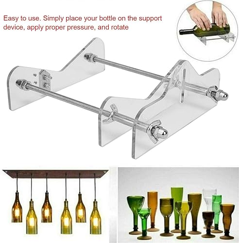 Miniatura 4 de BORDSTRACT Cortador de botellas de vidrio, herramienta de corte de acrílico de metal, herramienta de corte de botellas de vino, herramienta adecuada