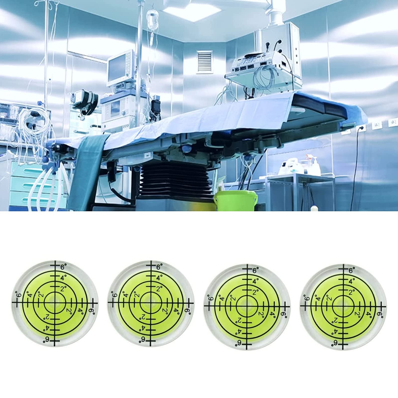 4 Mini Livelle A Bolla 32 Mm - Per Livellamento Preciso Di Camper, TV E Mobili - Con Nastro Biadesivo - Foto 4