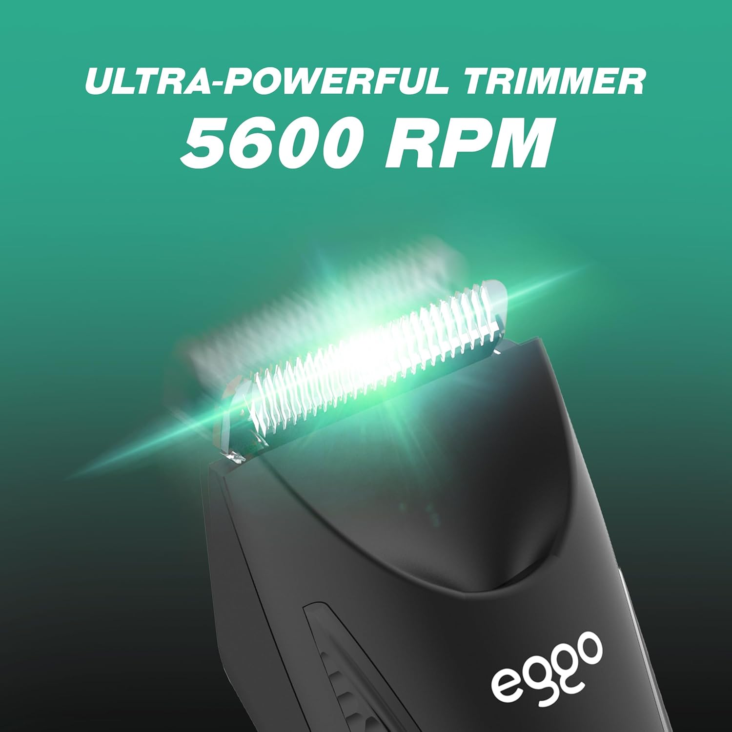 GA.MA Italy Eggo Body Trimmer for Men, Ceramic Blade for Sensitive Areas, LED Light, USB Rechargeable, 5600 RPM, Cordless Full Body Groomer with Guide Combs