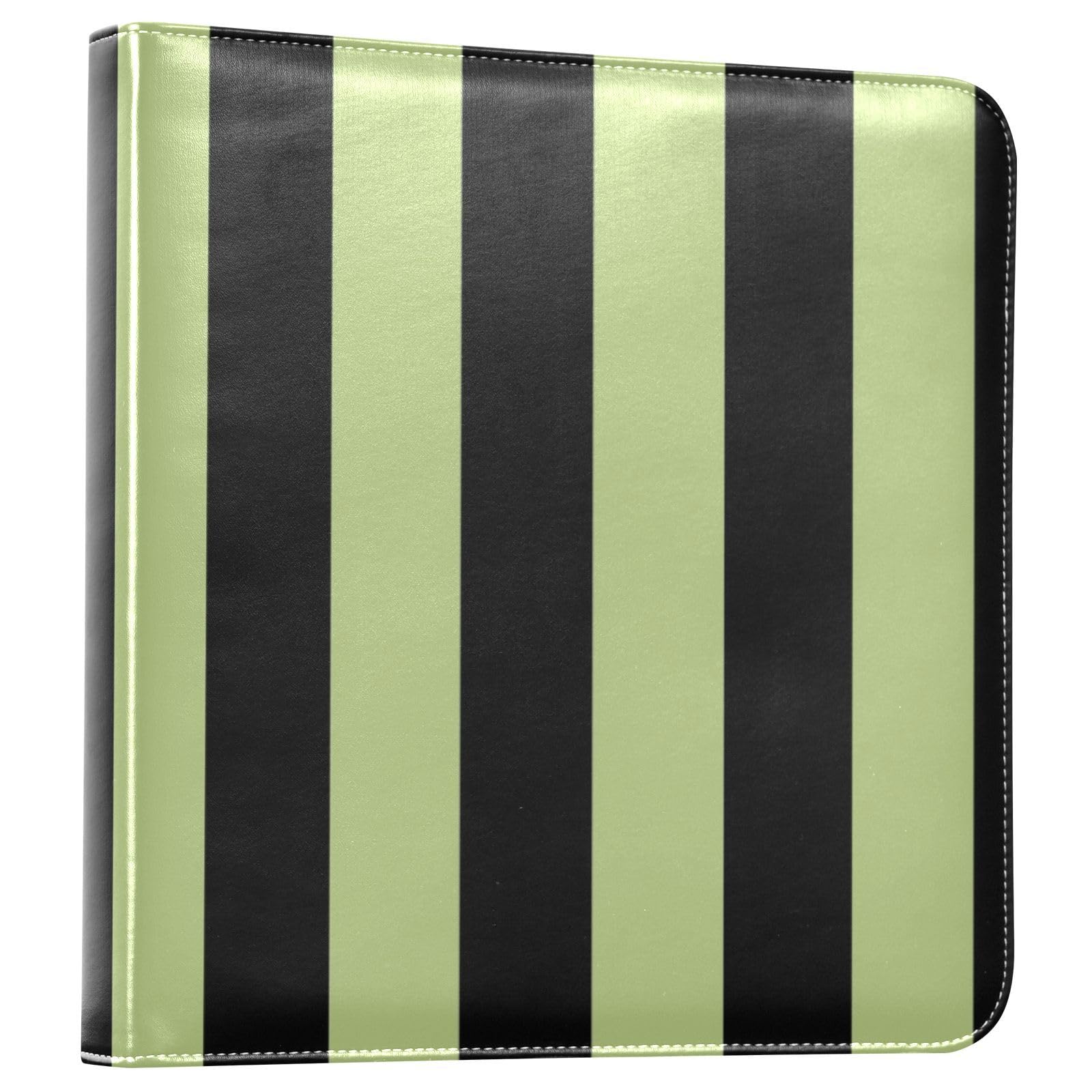 Striped Green Black Photo Album Binder, Picture Book For Photos With Self Adhesive Pages, Scrapbook Photo Albums, Family Photo Album