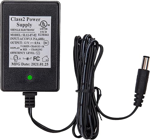 Cargador de batería con indicador Swith de 12 voltios para juguete de paseo, 12V0.9A para niños, adaptador de corriente de batería, orificio redondo