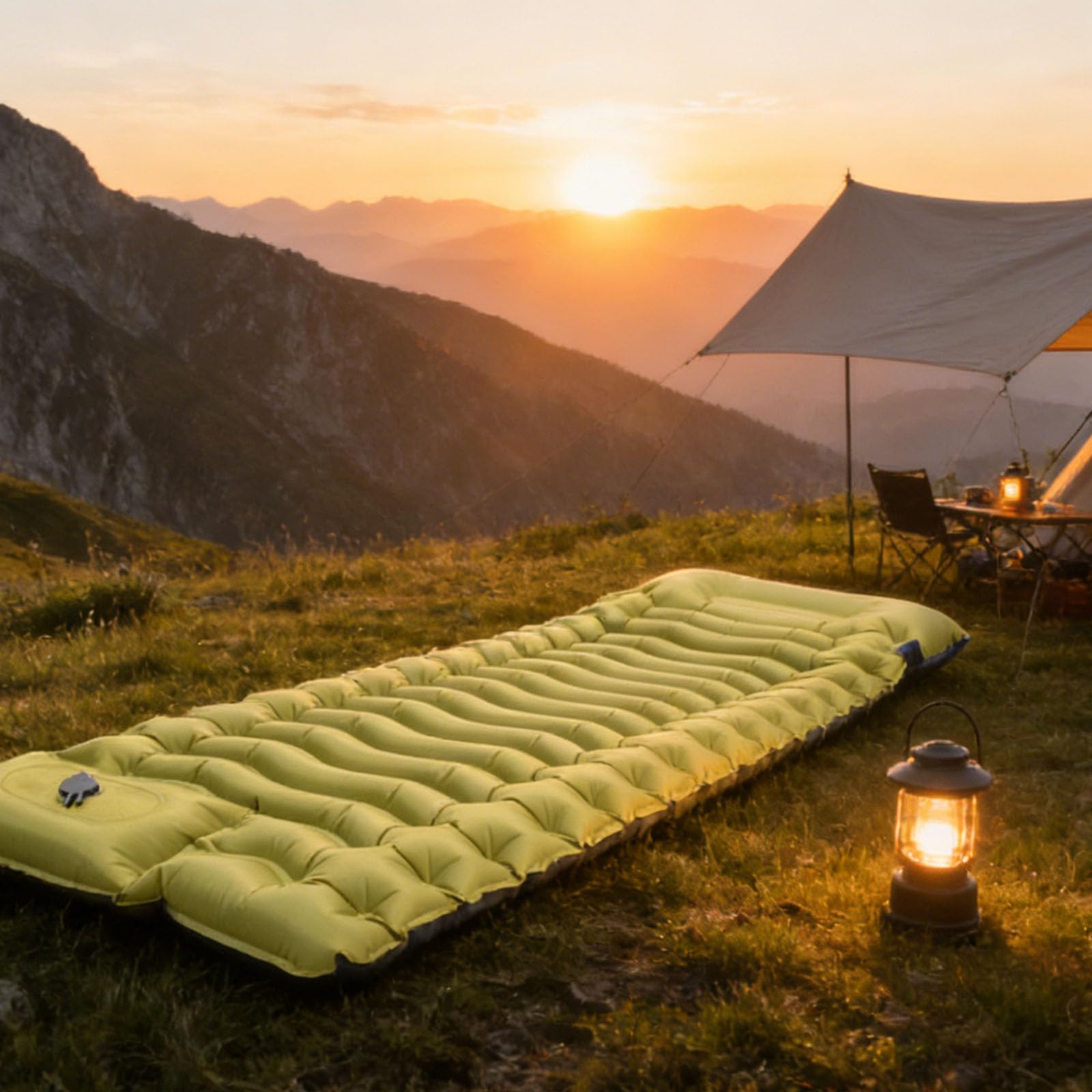 Colchón inflable multiusos ideal para mochileros, campistas, senderismo, tienda de campaña que ofrece una comodidad y portabilidad superiores, cama de aire individual para acampar