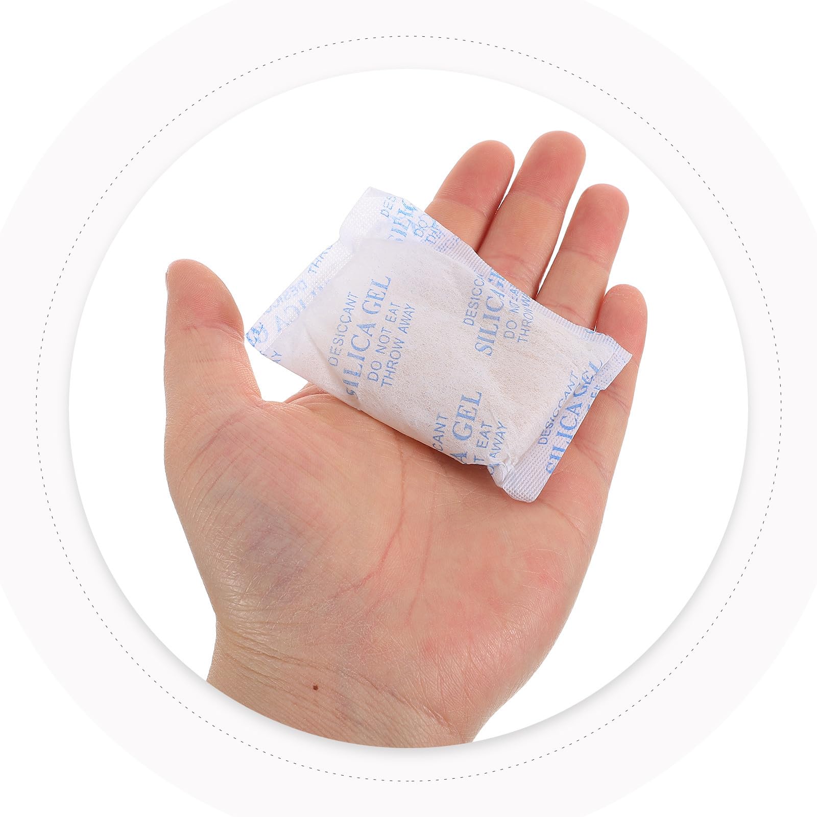 Abaodam Bolsas Desecantes Indicador de Humedad de Gel de Sílice 50 Piezas de Grado Alimenticio 20g Tela No Tejida Resistente y Diseño a Prueba de Fugas para Alimentos y Electrónica