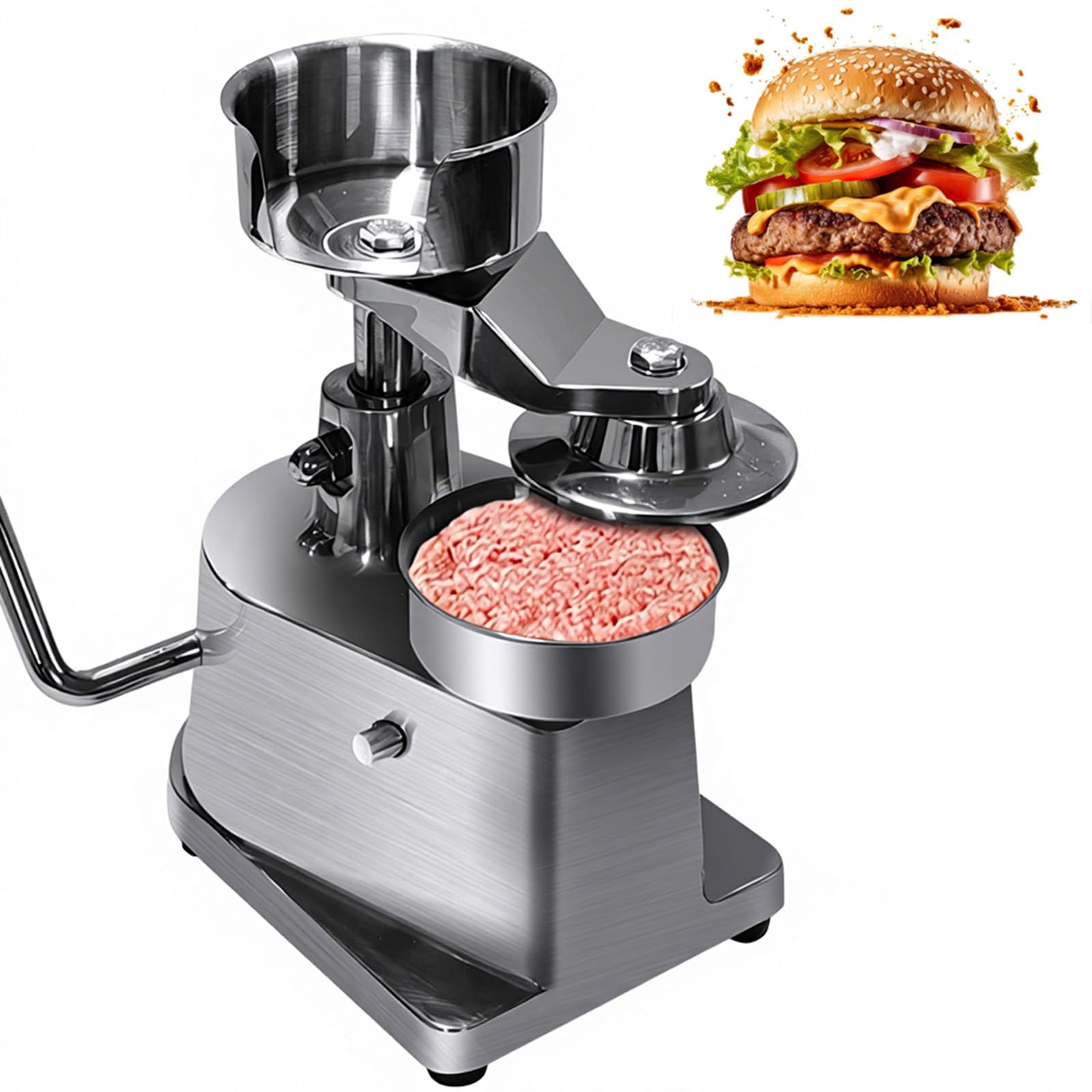 Commercial Hamburger Patty Press Machine, Stainless Steel Burger Press 13cm