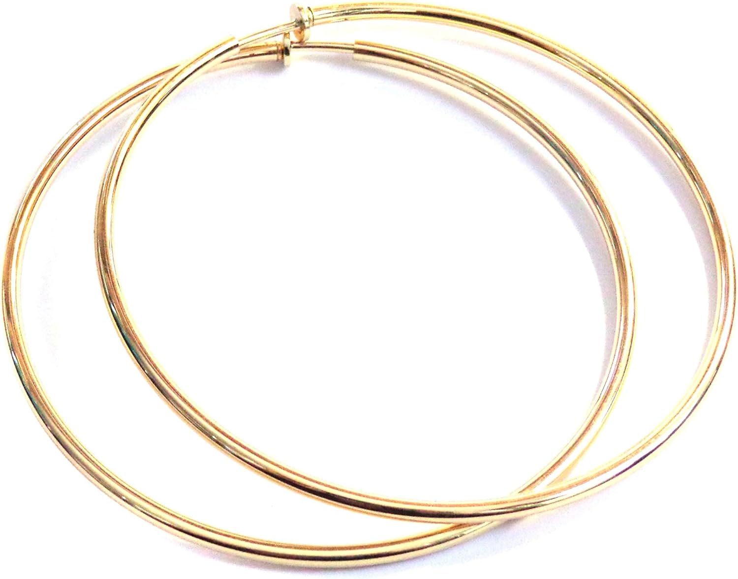 Large Clip-on Earrings Silver or Gold Plated Hoop Earrings Circle 4 inch Hypo-allergenic