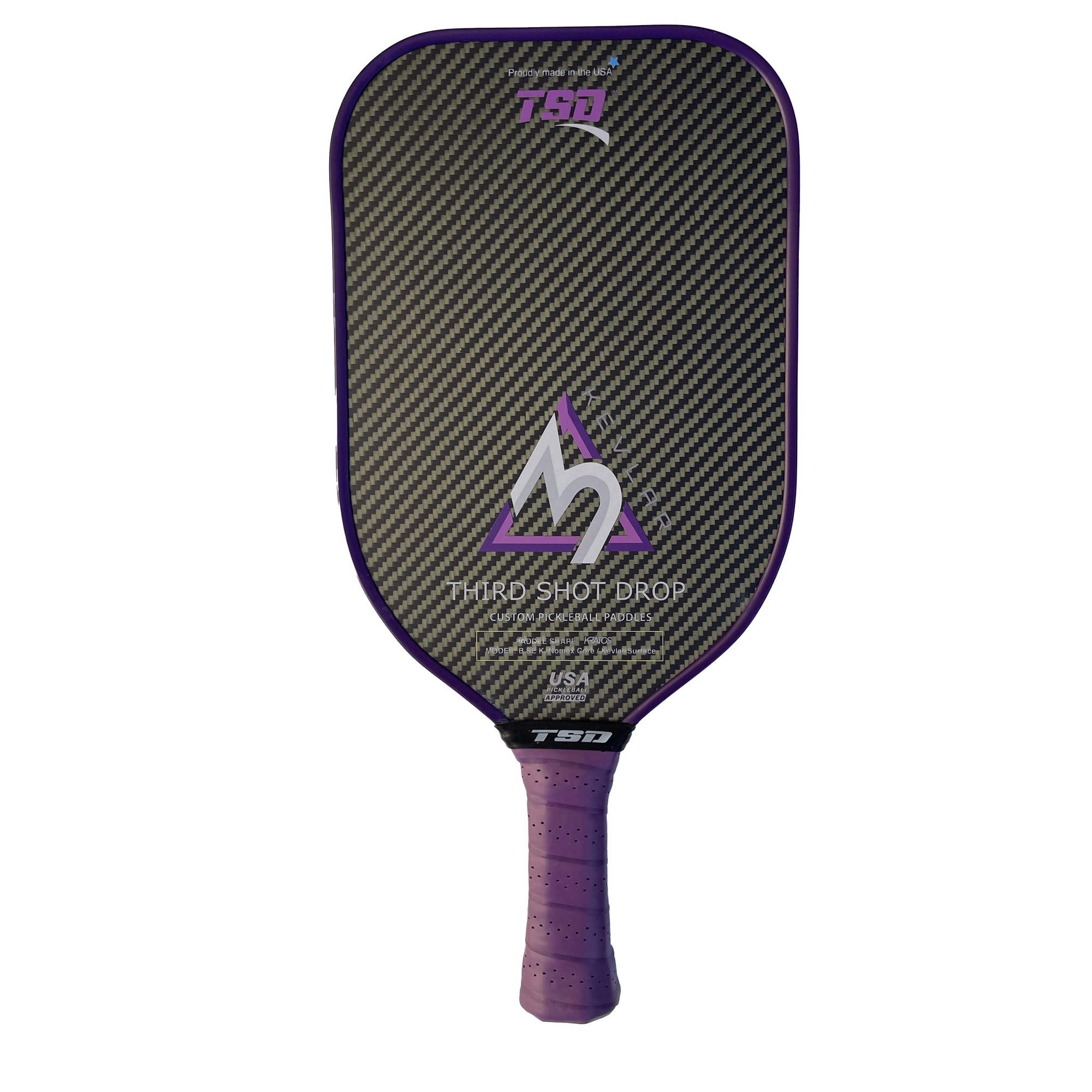 Elongated Shape Pickleball Paddle | Aramid Weave Surface (Kratos)
