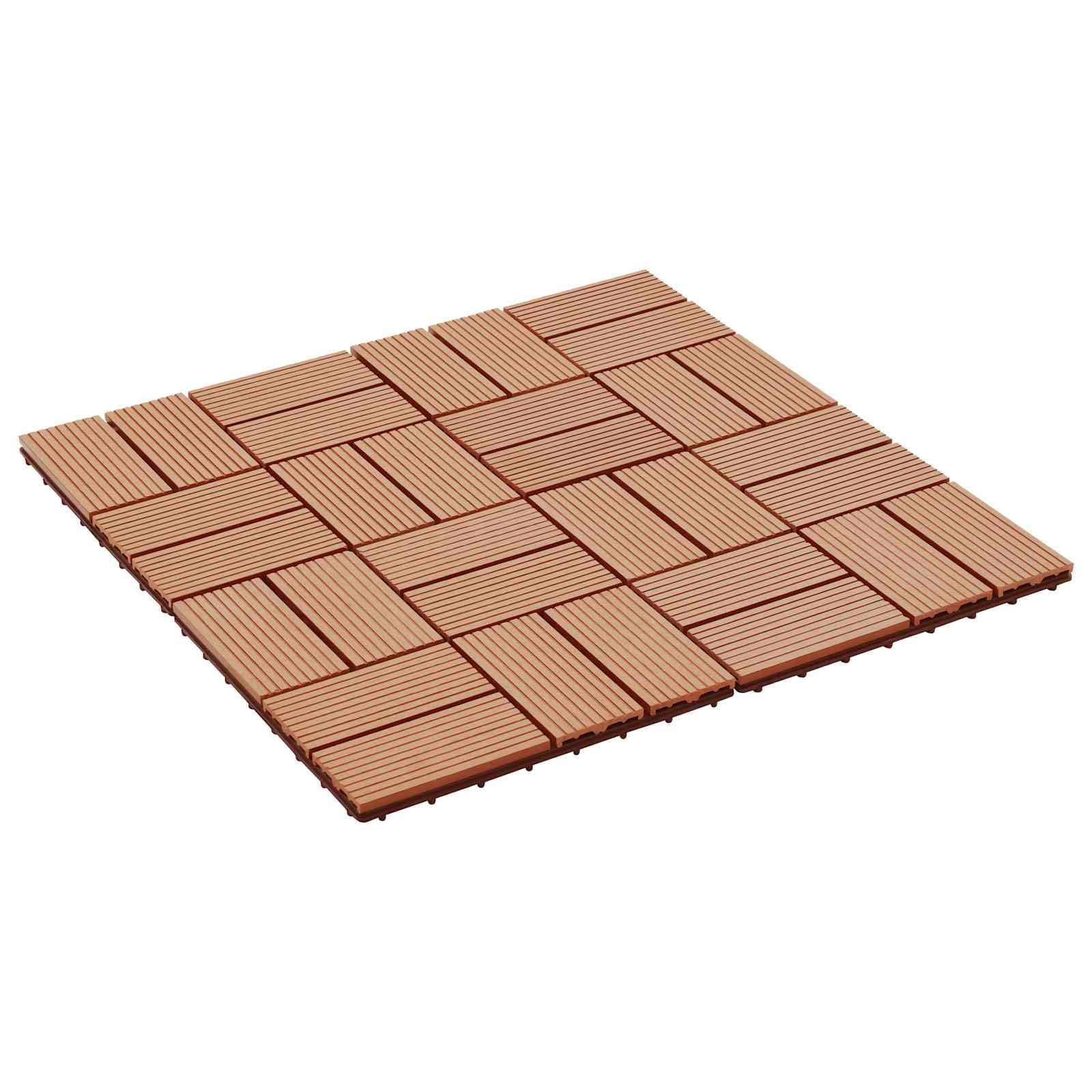 Generisch Terrassenfliese 22 STK. Teak 30 x 30 cm WPC,Haushaltsbedarf,18 kg-3444840