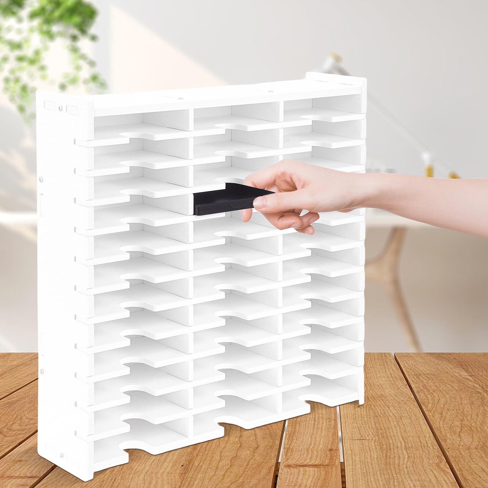Homoyoyo Scatola Porta CD e Dvd in Pvc Bianco Scomparti Multipli per Organizzare e Proteggere Dischi, come Regalo Funzionale e Salvaspazio