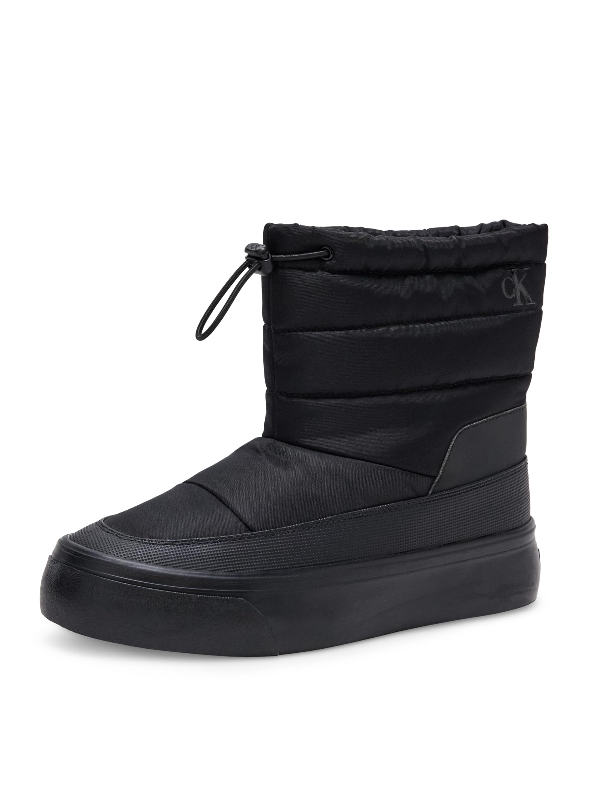 Calvin Klein Damen Mid Boot Stiefel Snowboot Nylon Mix mit Plateau