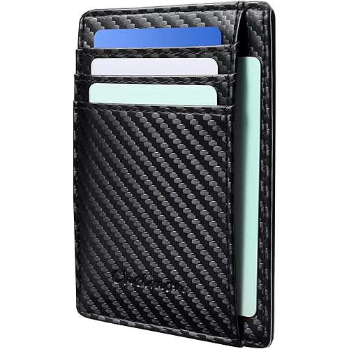 Chelmon Slim Wallet for Men, Minimalist Front Pocket RFID Blocking Credit Card Holder