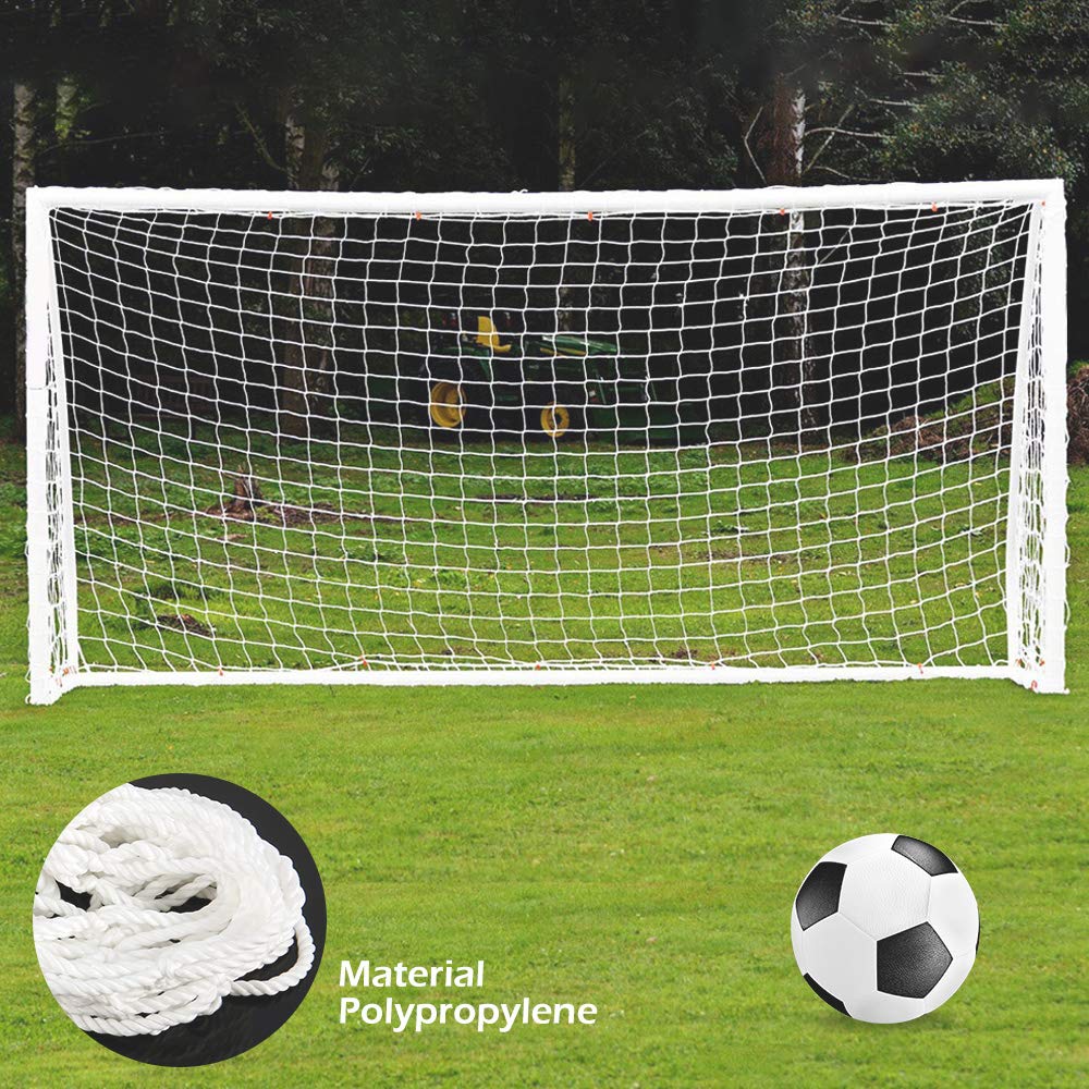 2,4X 1,8X 0,5X 1,2M Filet de But de Football en Polypropylène, Sport Durables, Équipement d'Entraînement du Football Enfant Adulte pour Jardins,Parcs,Plages (B)