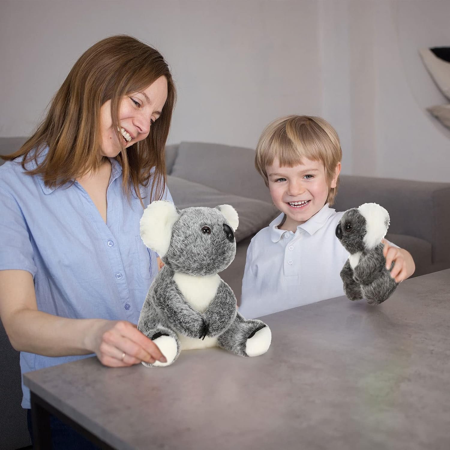 Skylety Stuffed Animal Koala Bear 2 Pieces Mum Hold Little Koala Plush Toy Soft Stuffed Animal Doll, 10.63 Inches and 5.12 inches