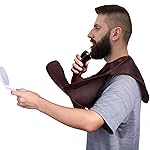 Beard Bib, Beard Apron Foldable Multi-Purpose Shaving Bib, Beard Bib Apron for Men for All Men\'S Gifts(khaki)