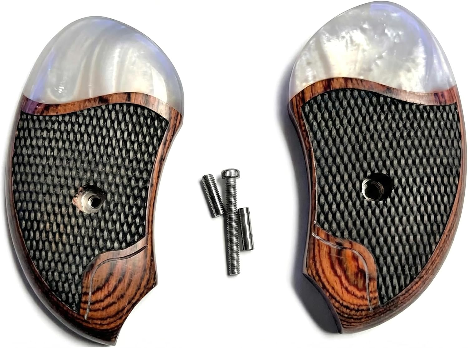 Compatible Replacement for Bond Arms Derringer Premium XL Grips Solid Wood & Pearl Accent