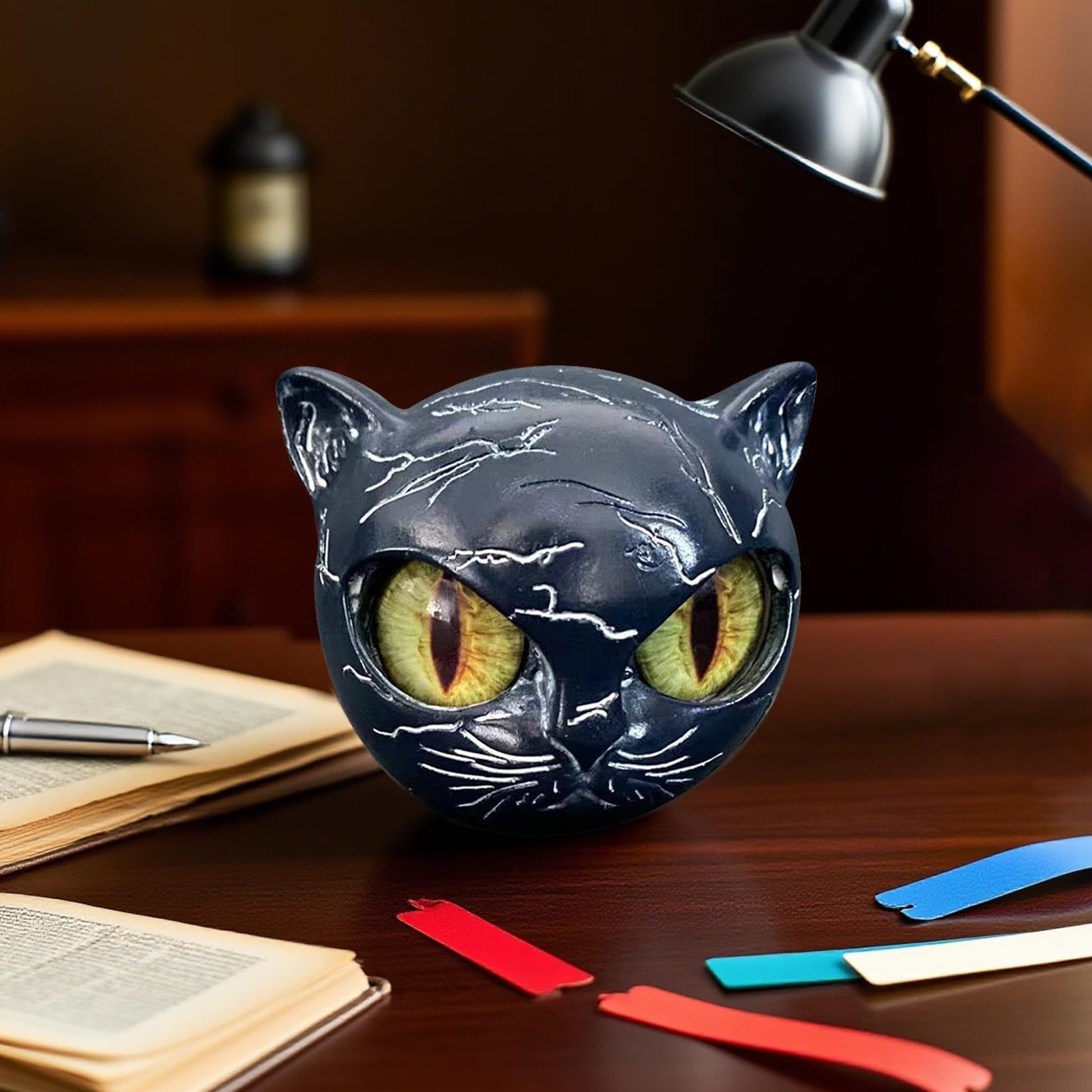 黒猫　石材彫刻品 黒猫 石材彫刻品