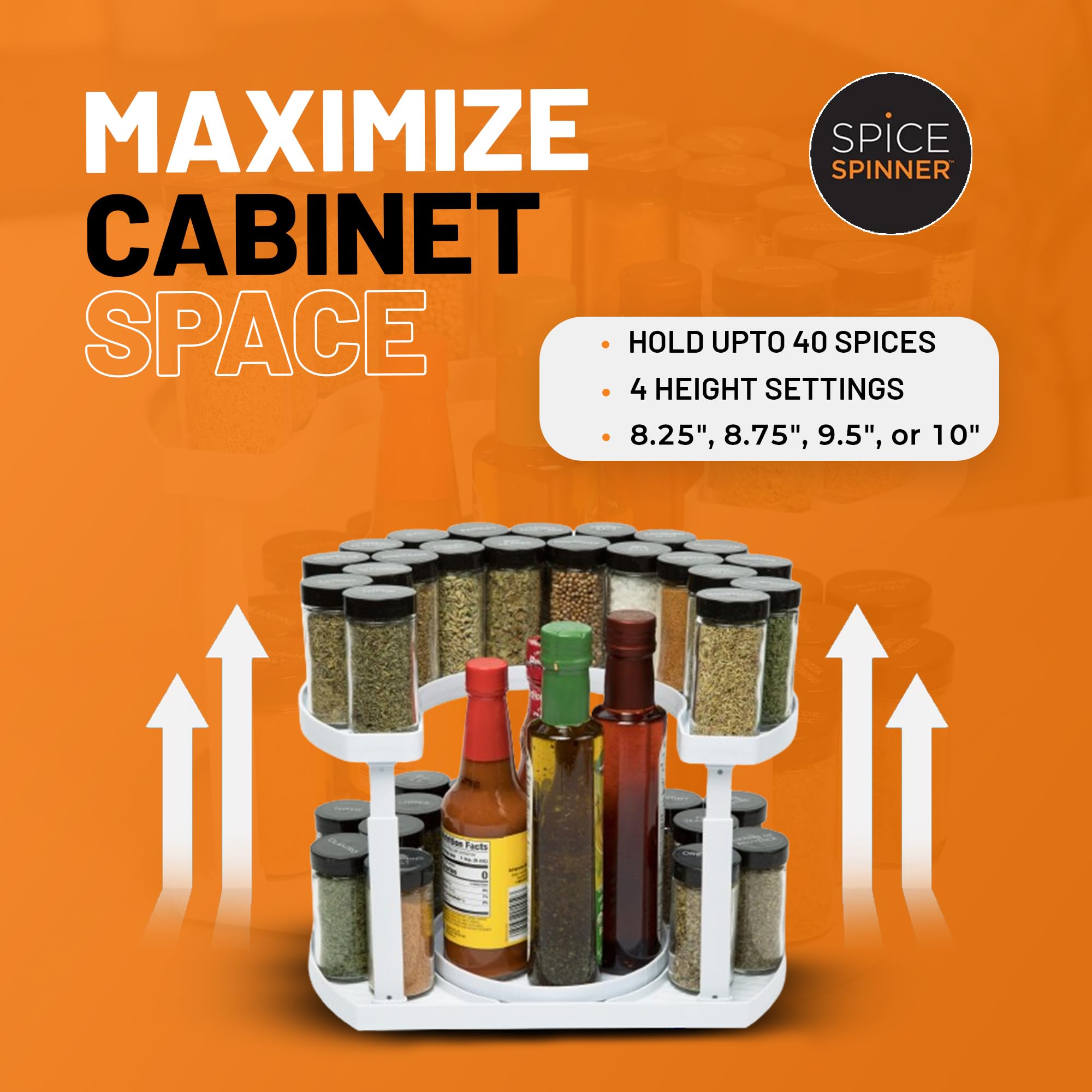 Amazon | Stow-n-Spin Double Deluxe 360度 回転式 2段 スパイスラック
