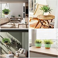 Vista 5 de Macetas colgantes para plantas de interior (10 pulgadas, 2 unidades) Lager macetas colgantes con riego automático, maceta colgante con orificio