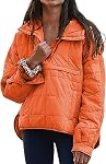 Womens Oversized Puffer Jacket Pullover Quilted Lightweight Jackets Fall Winter Warm Coat Dolman Hoodies Padded Coats