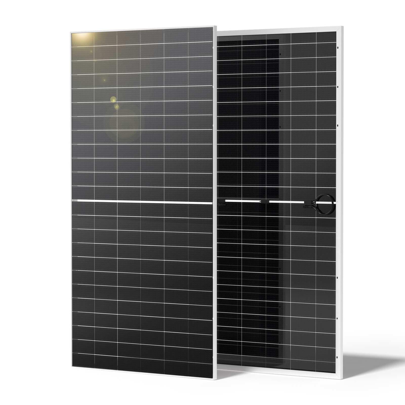 Renogy 1180W Solar Panels 2pcs 590 Watt N-Type Bifacial Solar Panel Monocrystalline 16BB 25% High Conversion Efficiency for Homes Roof Top RV Boat