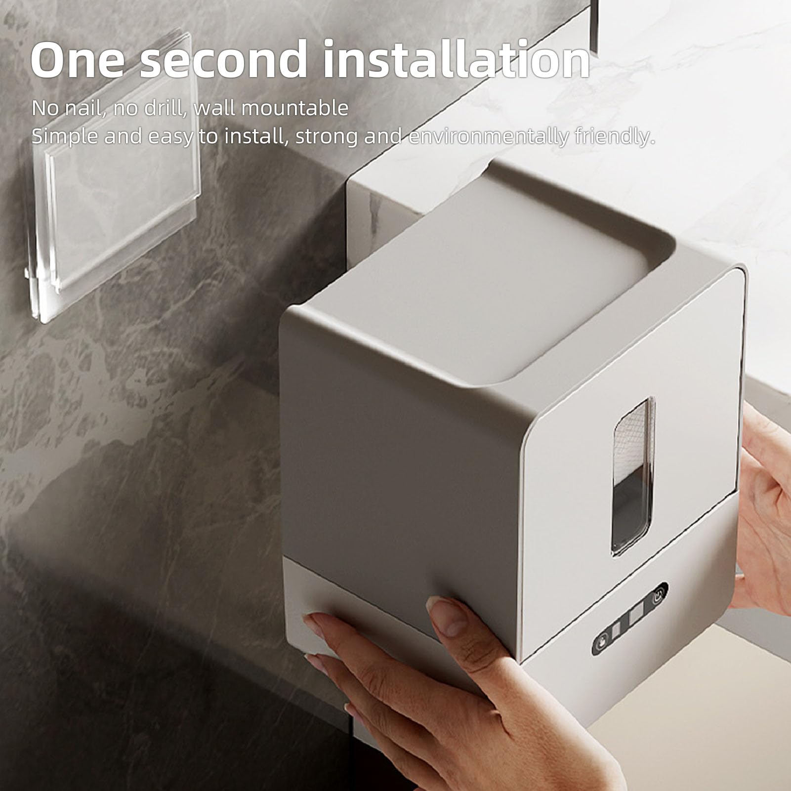 Dispensador Automático de Toallas de Papel sin, Soporte Inteligente para Rollo de Papel para Montaje en Pared, Dispensador Eléctrico de Toallas de Papel con Luz Nocturna para