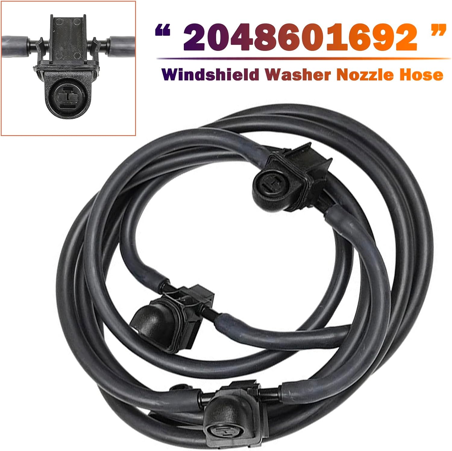 2048601692, A2048601692 Windshield Washer Nozzle Hose for Benz C Class three-box version (W204) 2007-2013, C Class Travel Version (S204) 2010-2013, C Class Sports Car Version (C204) 2012-2015