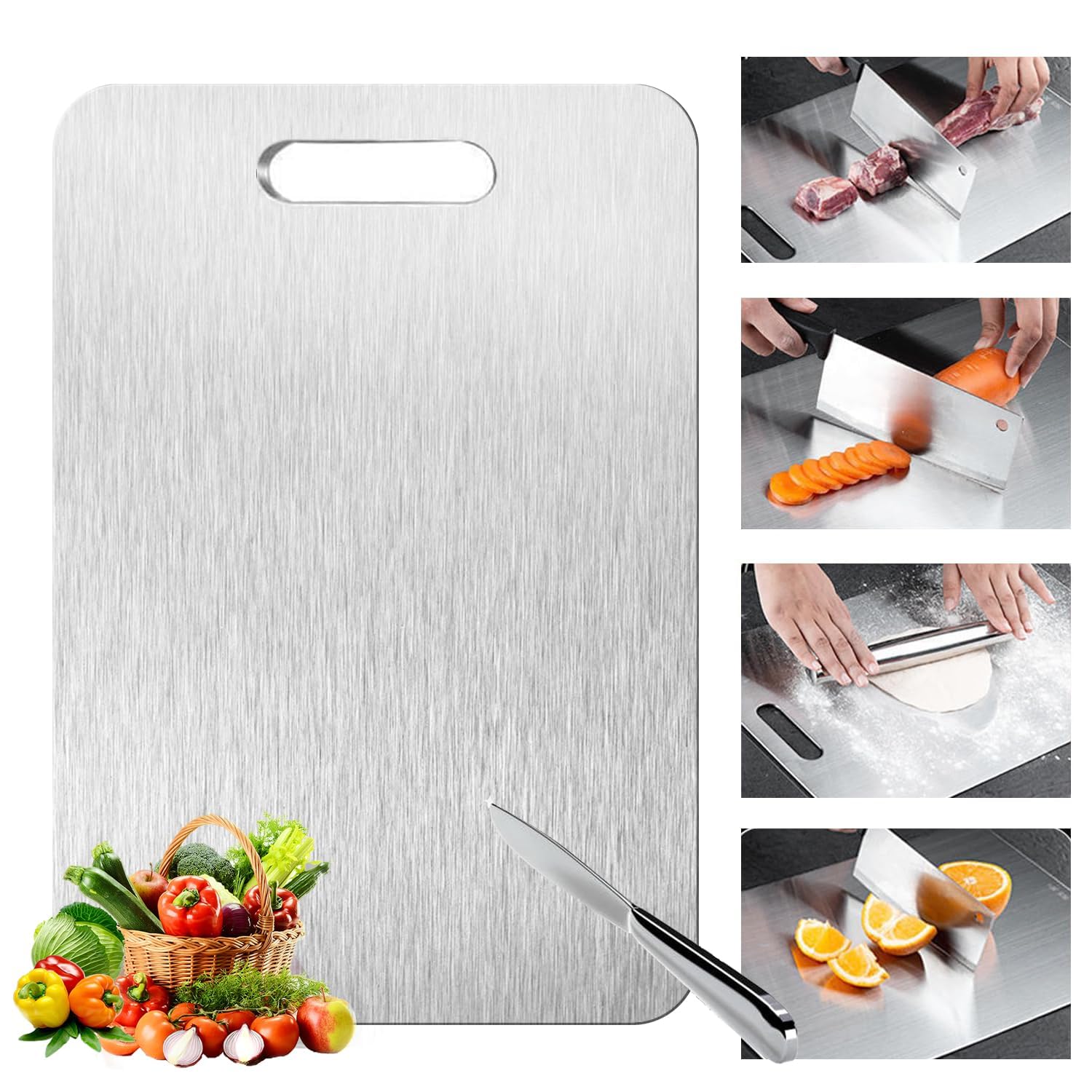 titanium cutting board-2025 top titanium cutting boards for kitchen/double sided titanium cutting mat non stick chopping board 11.81 * 17.91in
