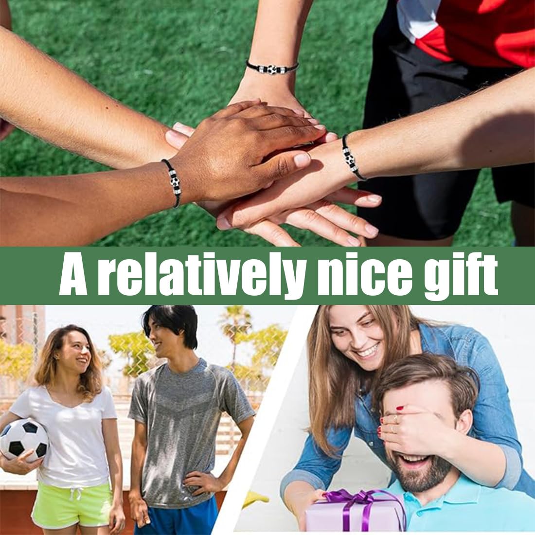 Pulsera de fútbol DWFEYOI para niño, regalo de cumpleaños Navidad 8-14 años