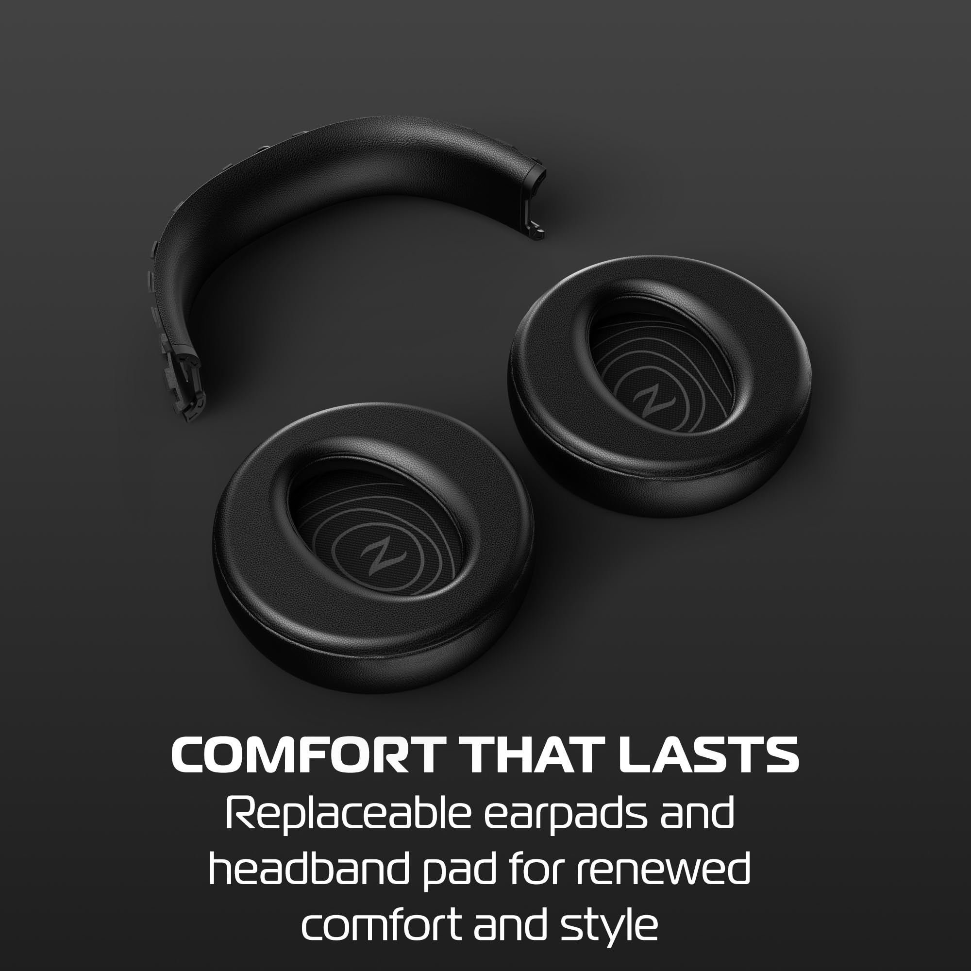 Zildjian ALCHEM Tune Over Ear Headphones, Auriculares inalámbricos, Cancelación Activa de Ruido con micrófono, hasta 45 Horas de autonomía, Black
