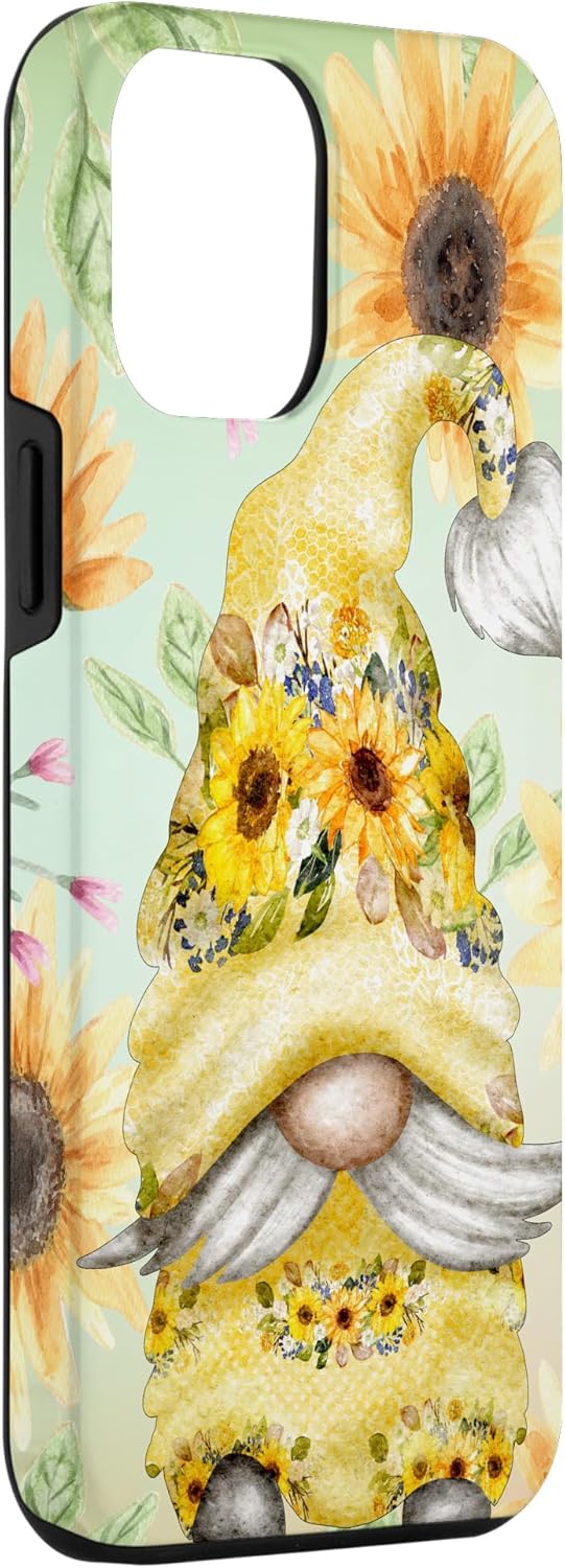 Sunflower Gnome For Garden Mom Hippies Cute Summer Pattern Case for iPhone 12 Pro Max