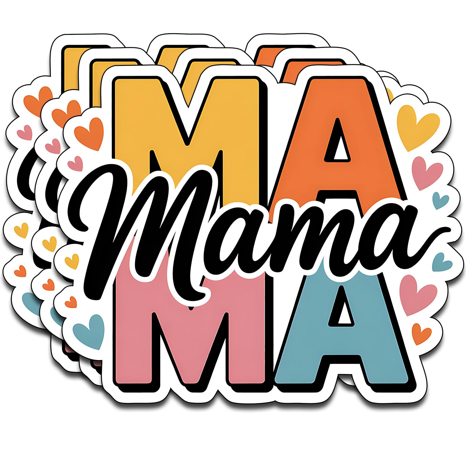 Photo 1 of (3PCS) Mama Sticker Pack Durable Waterproof Vinyl Stickers for Laptop Water Bottle Car Bumper Phone Case