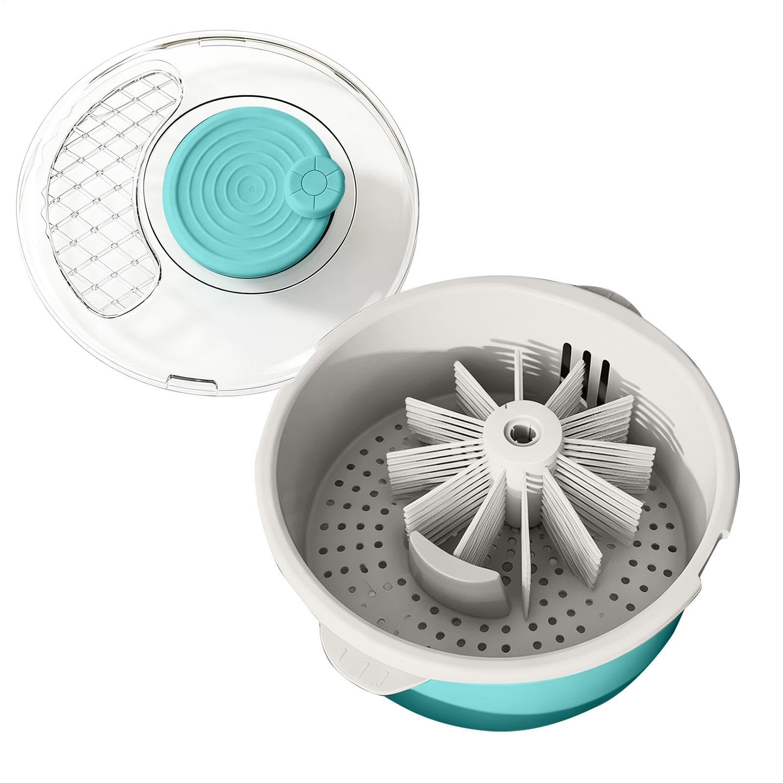 Centrifugador de ensalada Limpieza manual Secado rápido Limpiador multiusos | - Y lavadora de verduras para bayas, ensaladas, alimentos, cereales, hogar, cocina, apartamento,