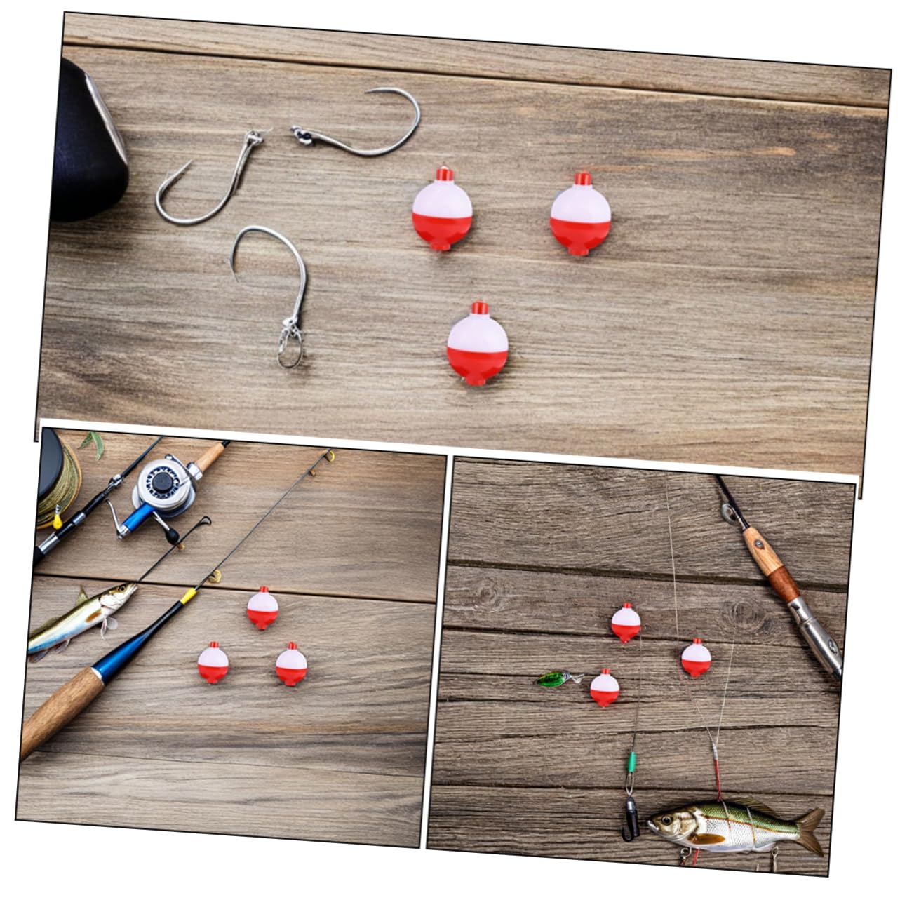 Galleggianti Accessori per Esche 50 Rotondi Pezzi in Plastica Galleggiabilità Stabile e Sostituzione Ridotta per Pesca in Mare per Pesca Sportiva e Ricreativa