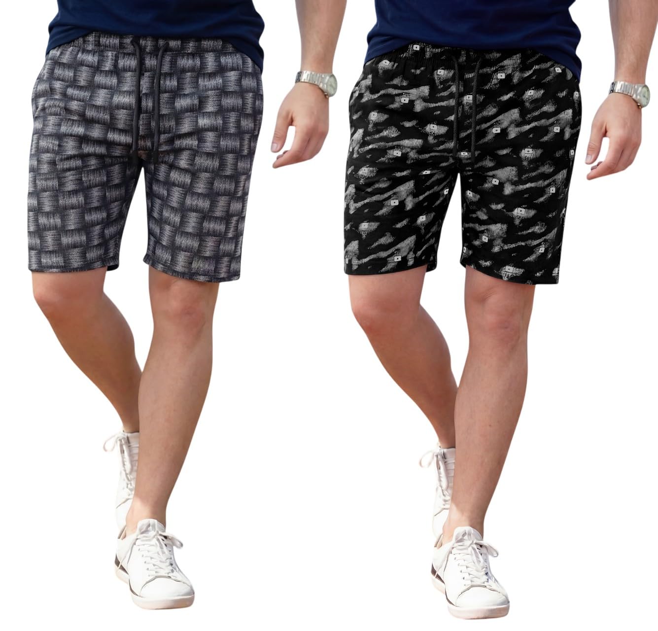 FEEL TRACK Men Cotton Regular Fit Shorts-image-36