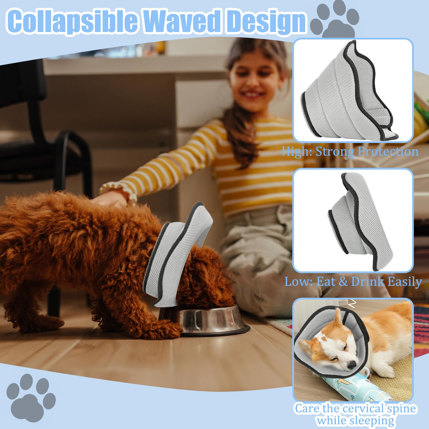 Collare Protettivo Cono Per Cani E Gatti - Regolabile E Leggero - Foto 3