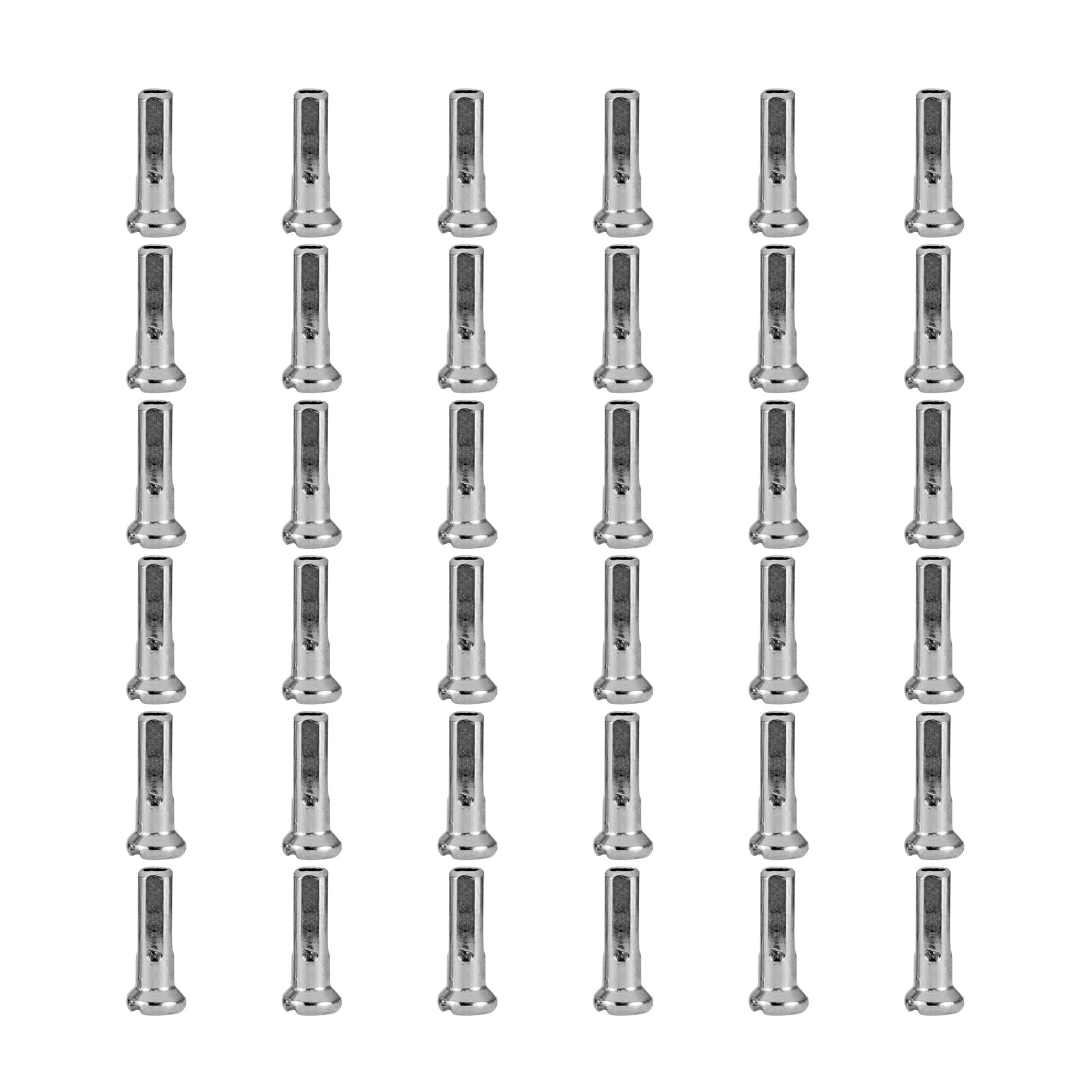TSTRAUM 14G/2mm Brass Bike Spoke Nipples 36-Pack (Silver, 14mm Long)