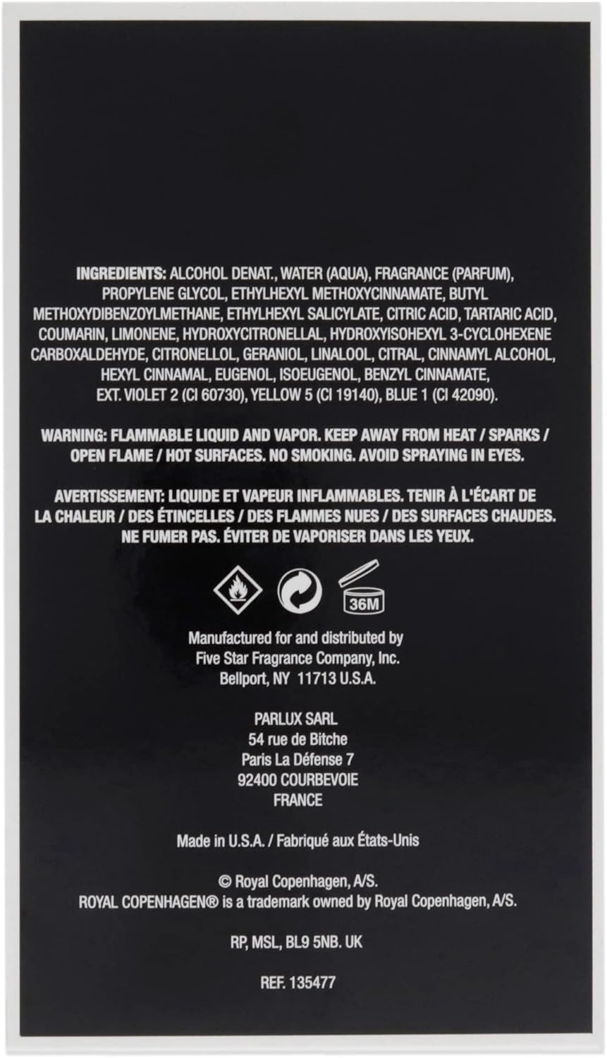 Royal Copenhagen Classic by Royal Copenhagen for Men 8.0 oz Eau Cologne Pour