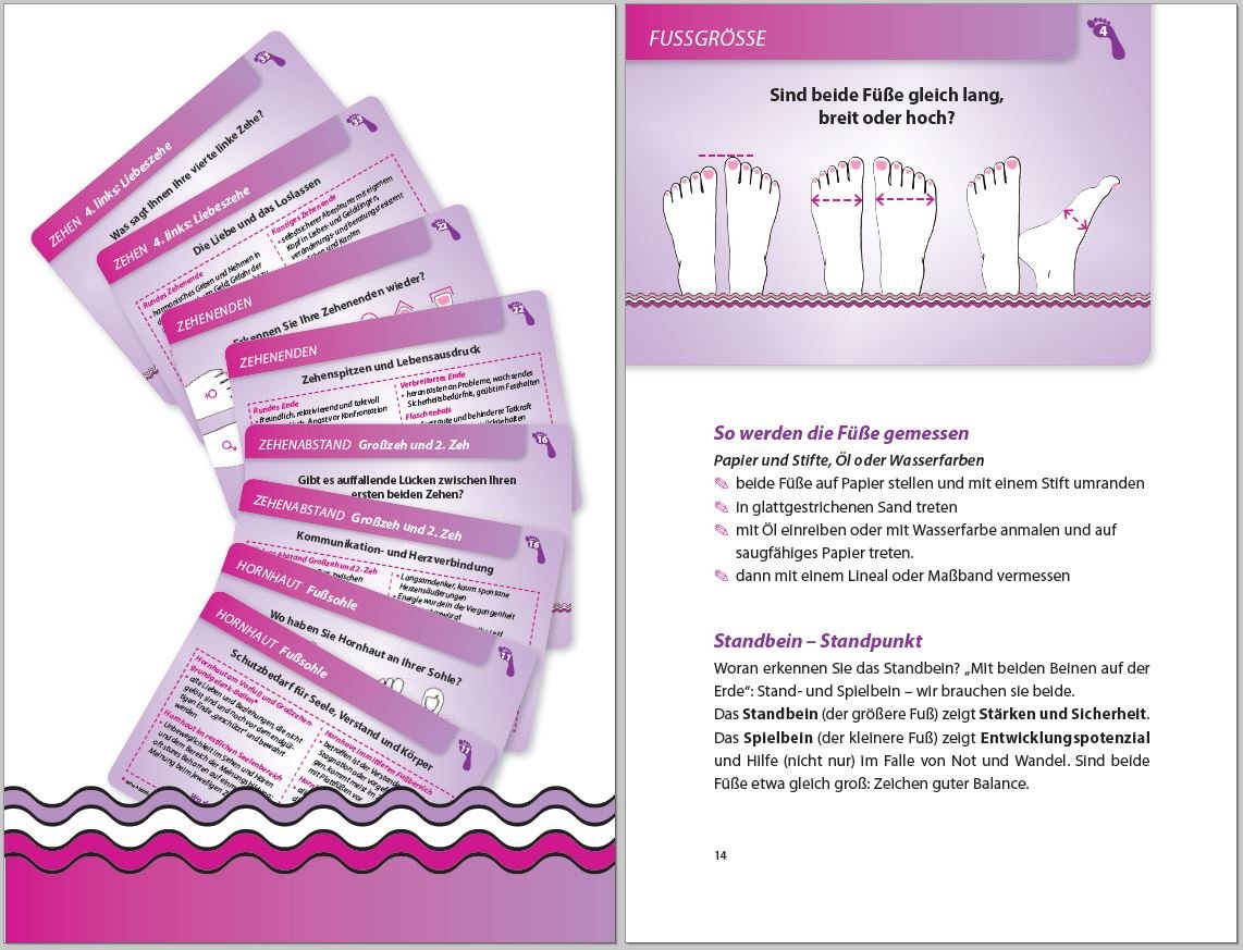 Fußdiagnose: Set mit Buch und Karten (Was die Füße über uns verraten, Fußanalyse)